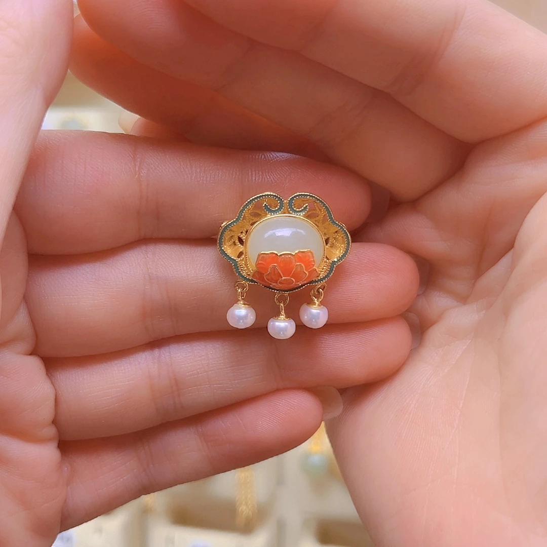 和田玉银S925镀金镶嵌戒指