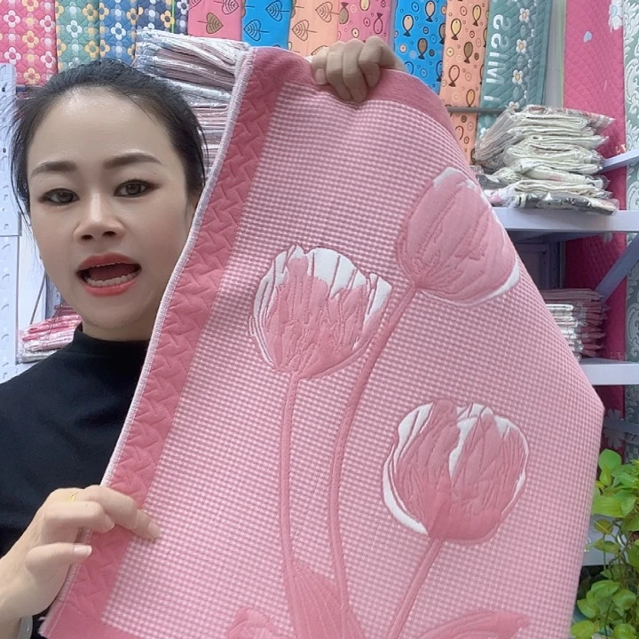 棉粉色郁金香纯棉