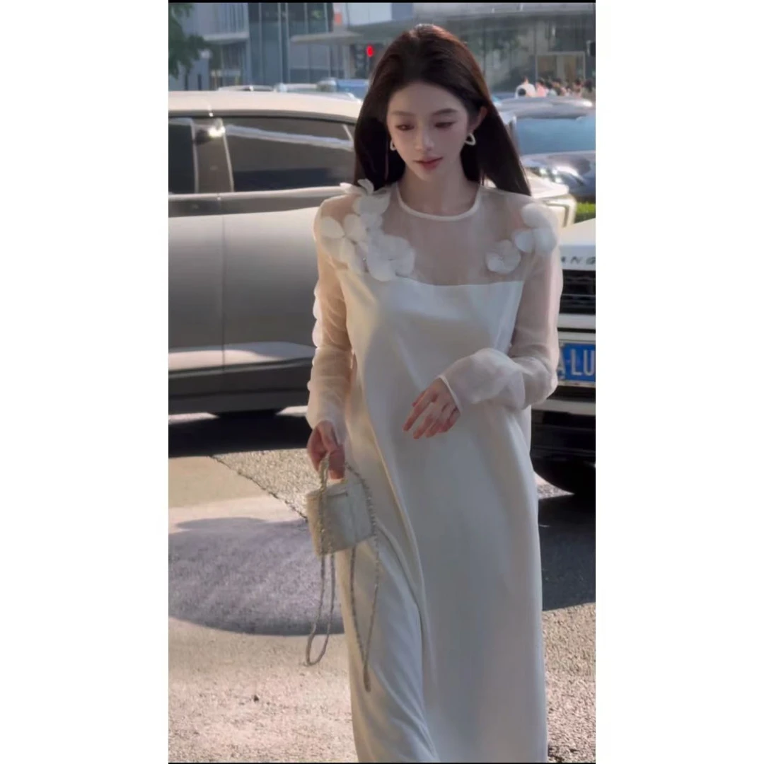 ELEVEN《月河星纱》气质夏季显瘦温柔长款连衣裙