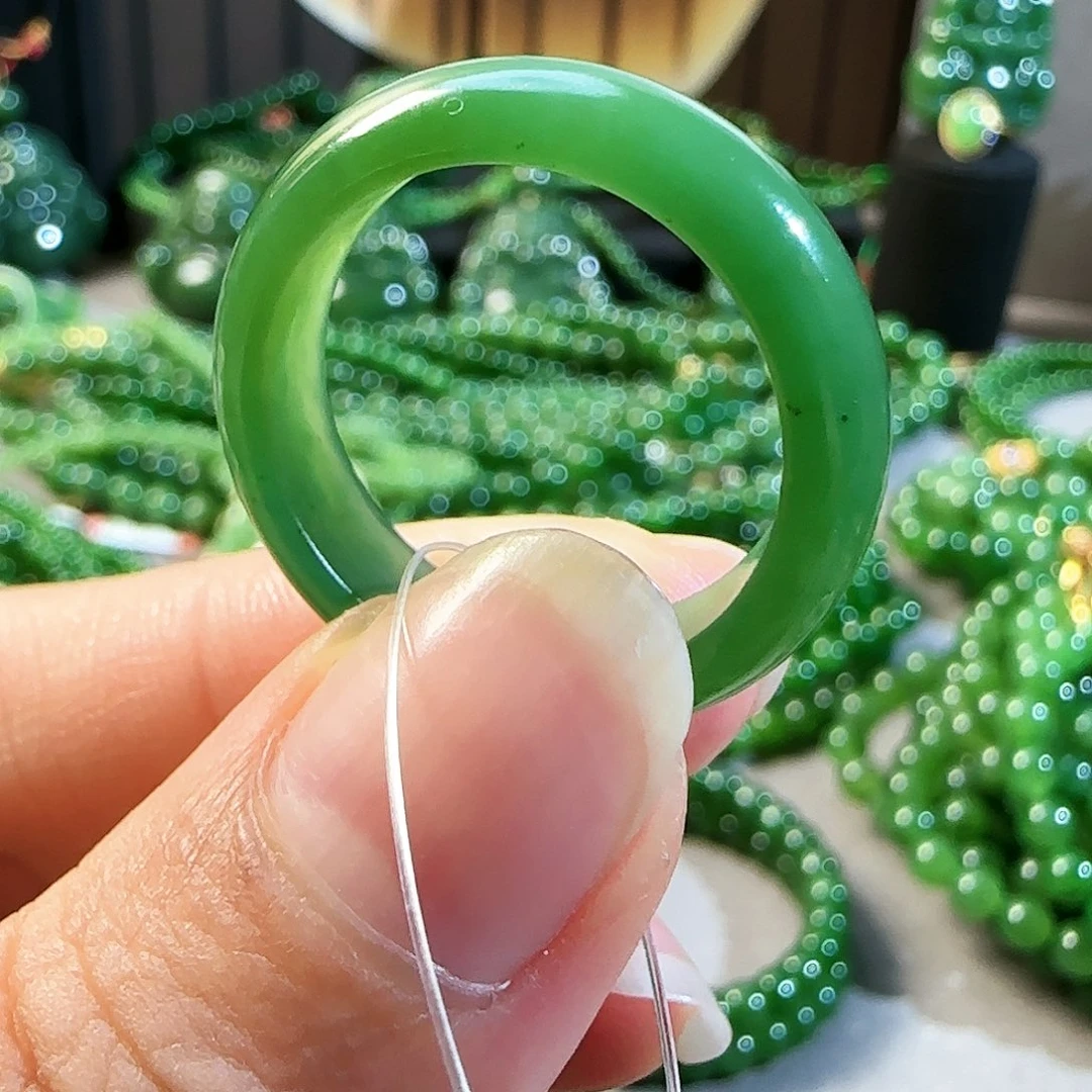 和田玉（碧玉）戒指未镶嵌