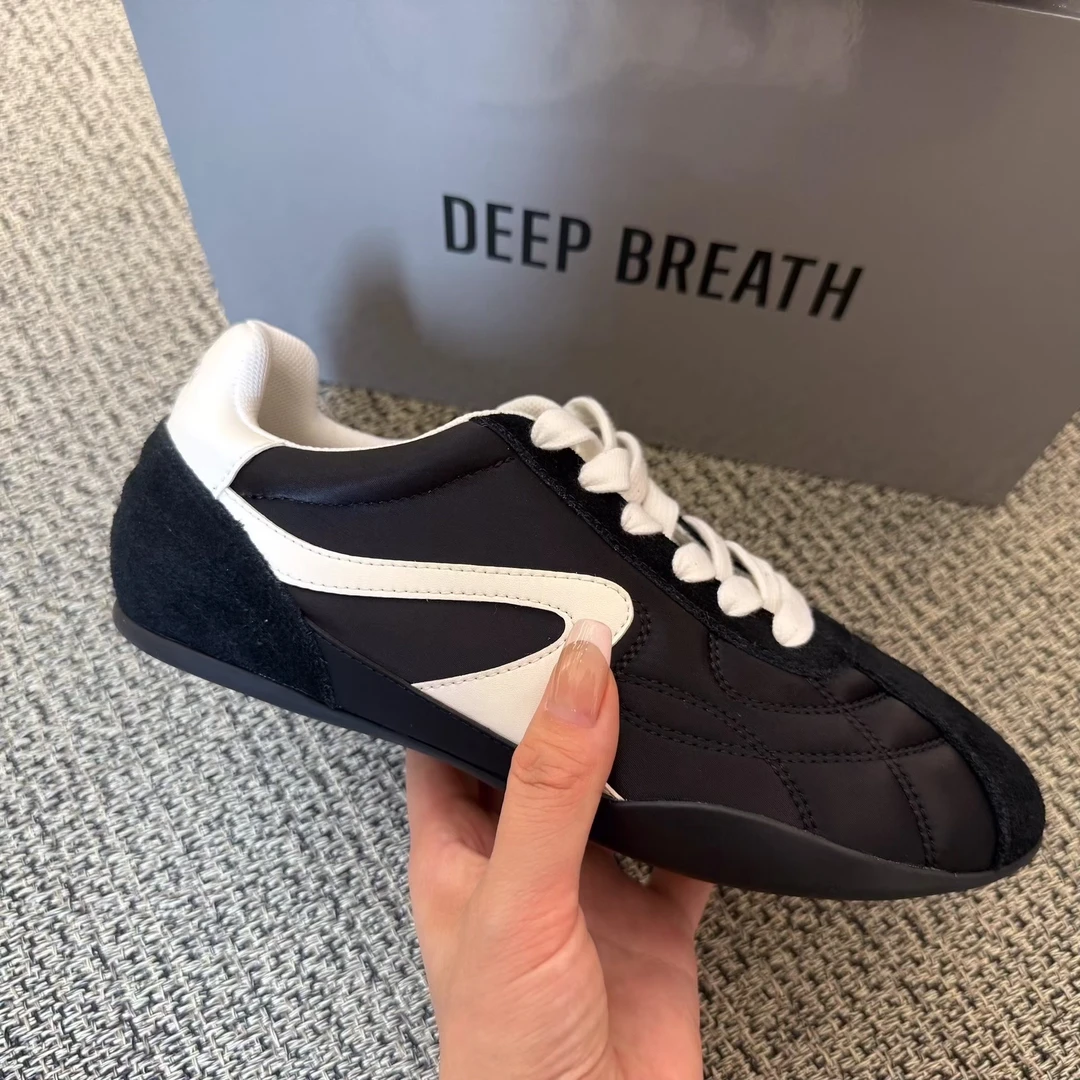 DEEPBREATH深呼吸女鞋平底低帮绑带流浪德训鞋休闲鞋AX12318百搭