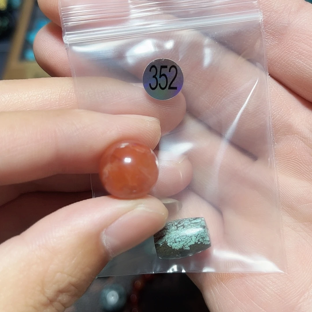 暖***)玛瑙/玉髓未镶嵌圆珠桶珠老型手串！！