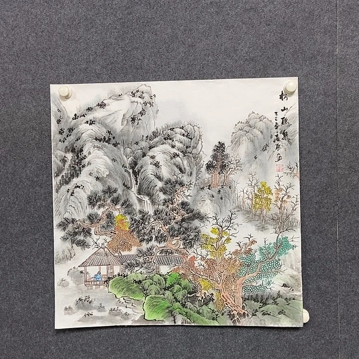 国画四尺斗方一副