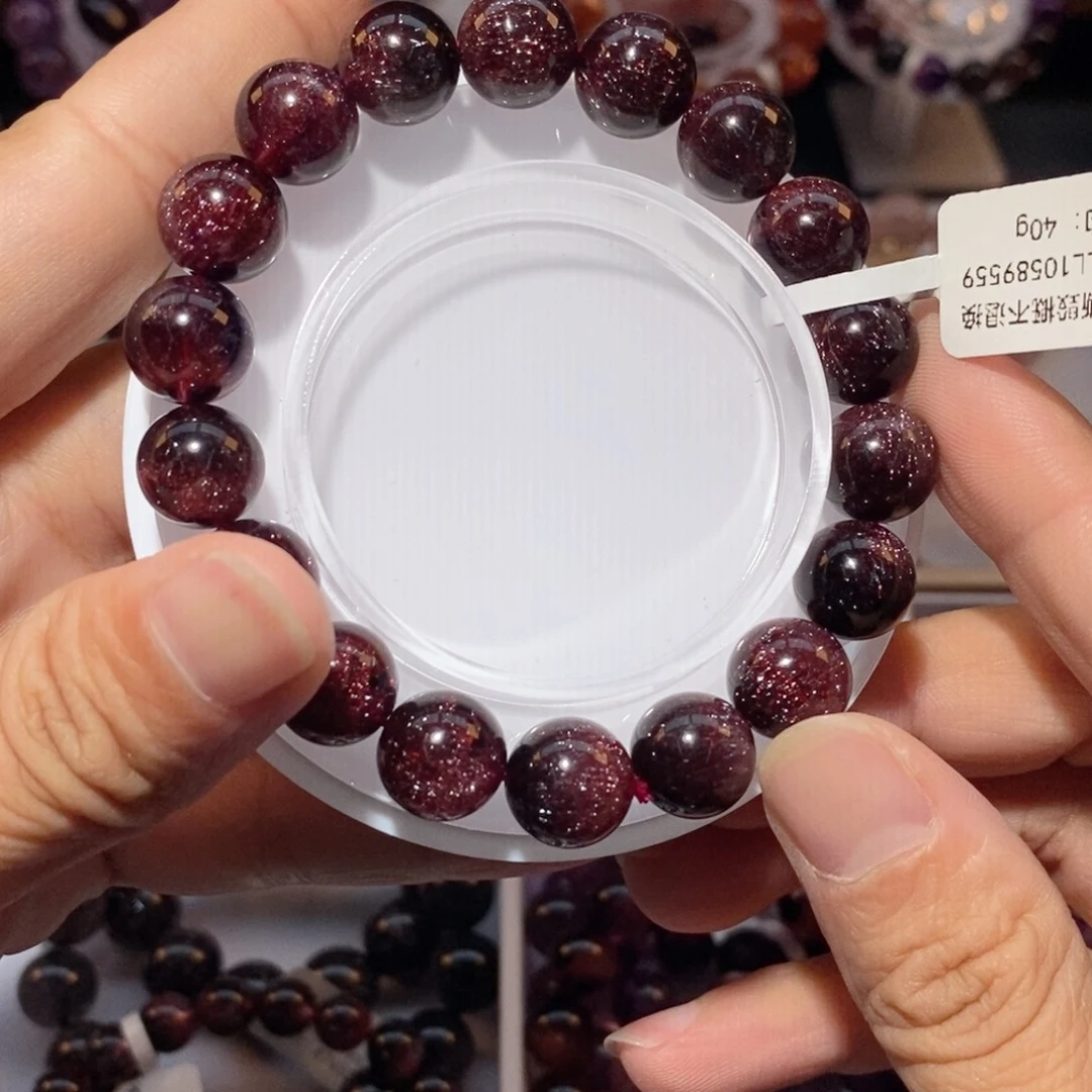 未镶嵌手链水晶黑红超七手链11.5