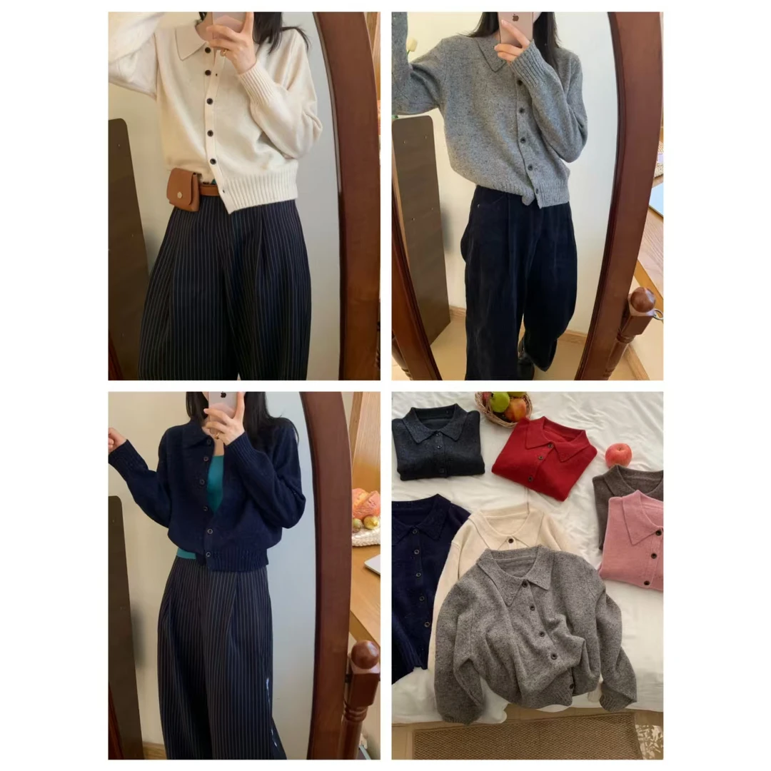 【熠柏】-（200~299）反季百搭韩系慵懒风女装爆款精品针织衫毛衣休闲