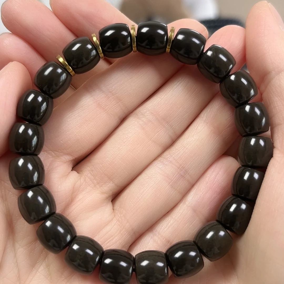 和田玉未镶嵌手串卡10直切