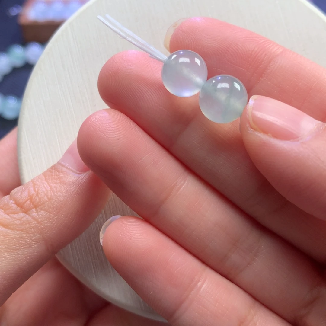 翡翠未镶嵌手链正冰