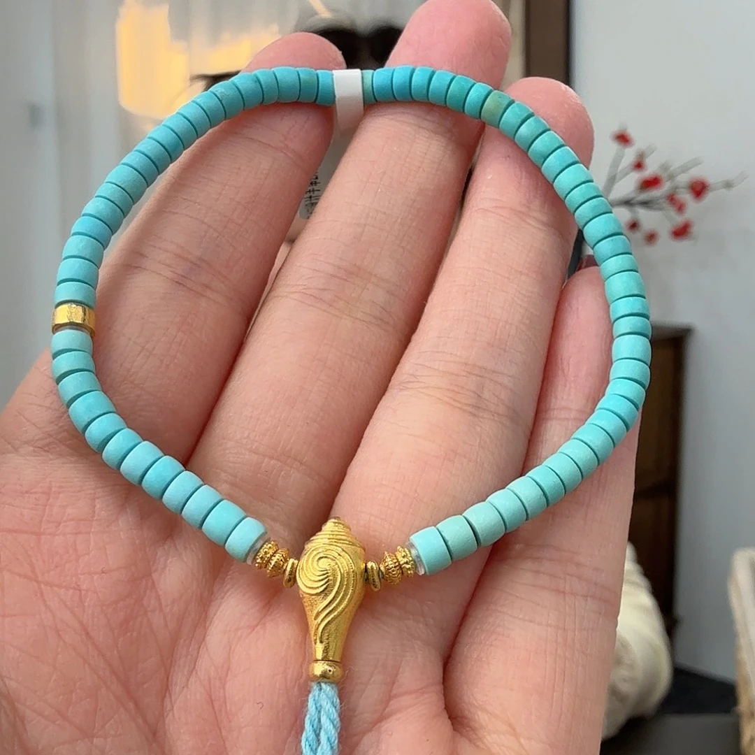 绿松石18K金镶嵌珠宝奇石