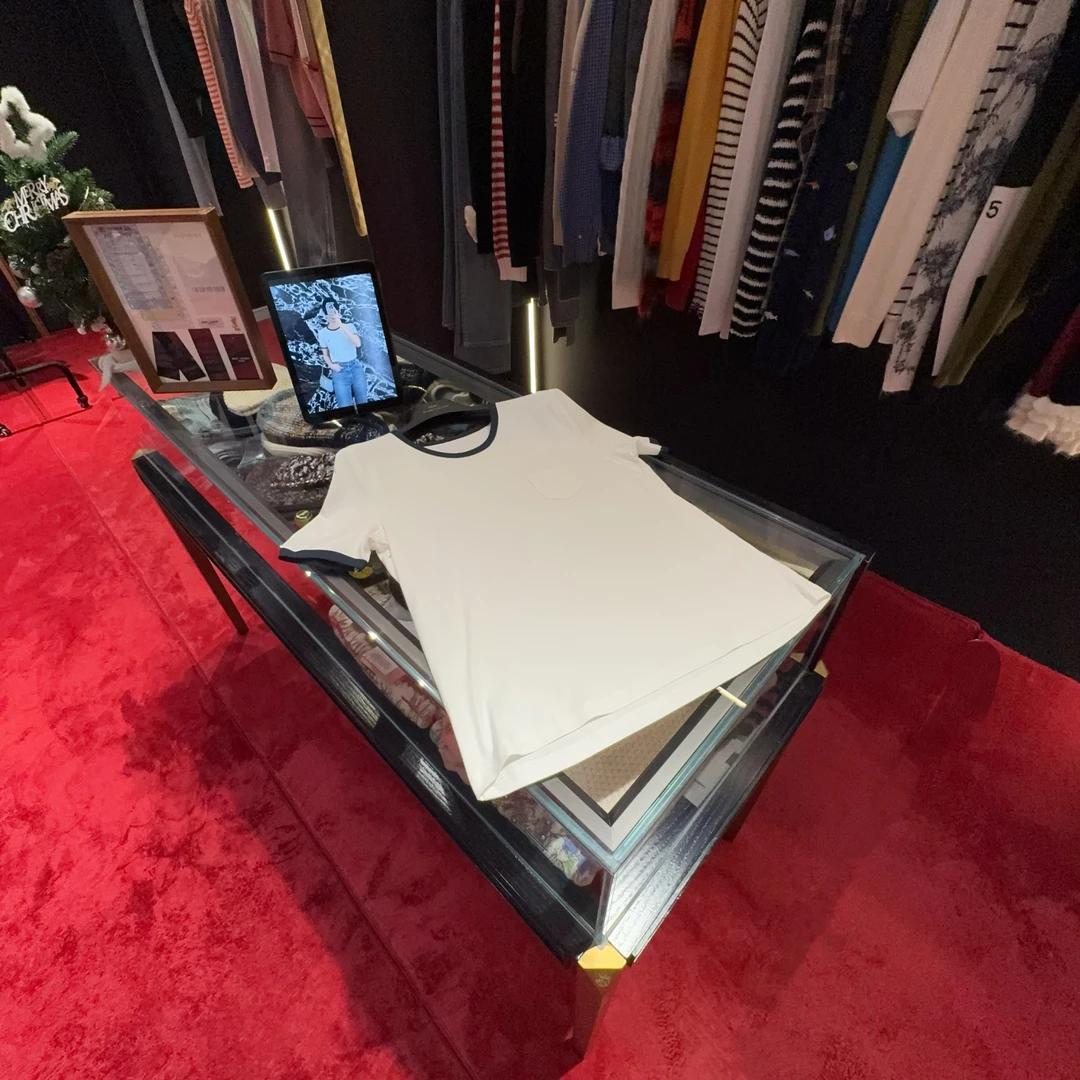 HM 25/SS 凯旋刺绣棉质平纹针织T恤#经典#1188上新