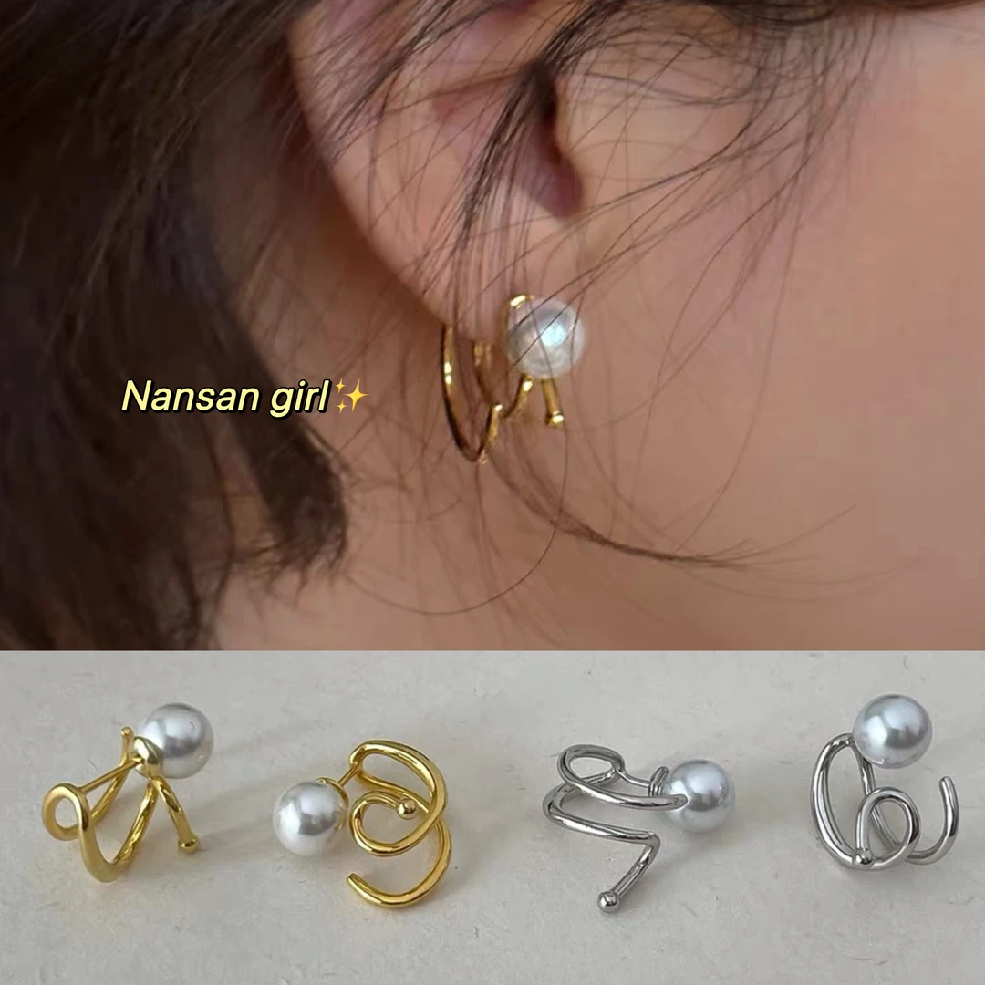 铜合金仿珍珠耳饰 925银针珍珠耳环女轻奢高级法式气质耳钉耳饰
