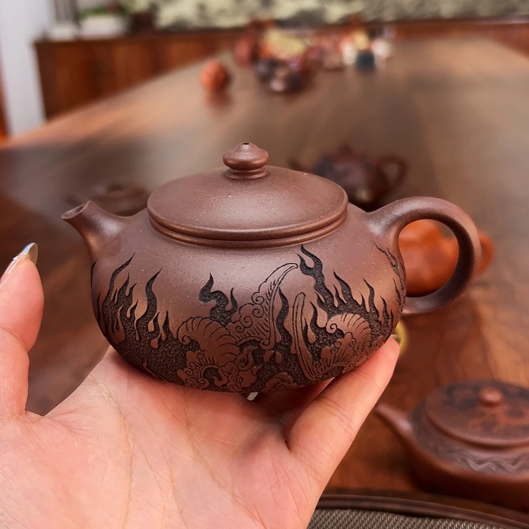杨***，茶壶紫砂五福临门