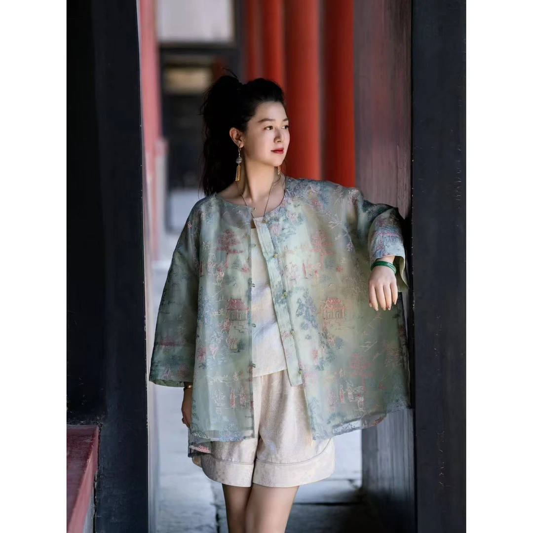 加莉新中式【2025颐和园】精品工艺刺绣外衫 分码（不可机洗）