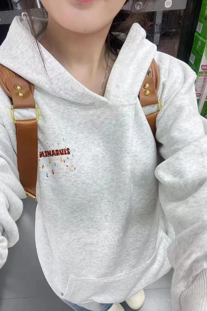 美式复古纯棉重磅男女加绒加厚宽松连帽卫衣秋冬季慵懒风上衣外套