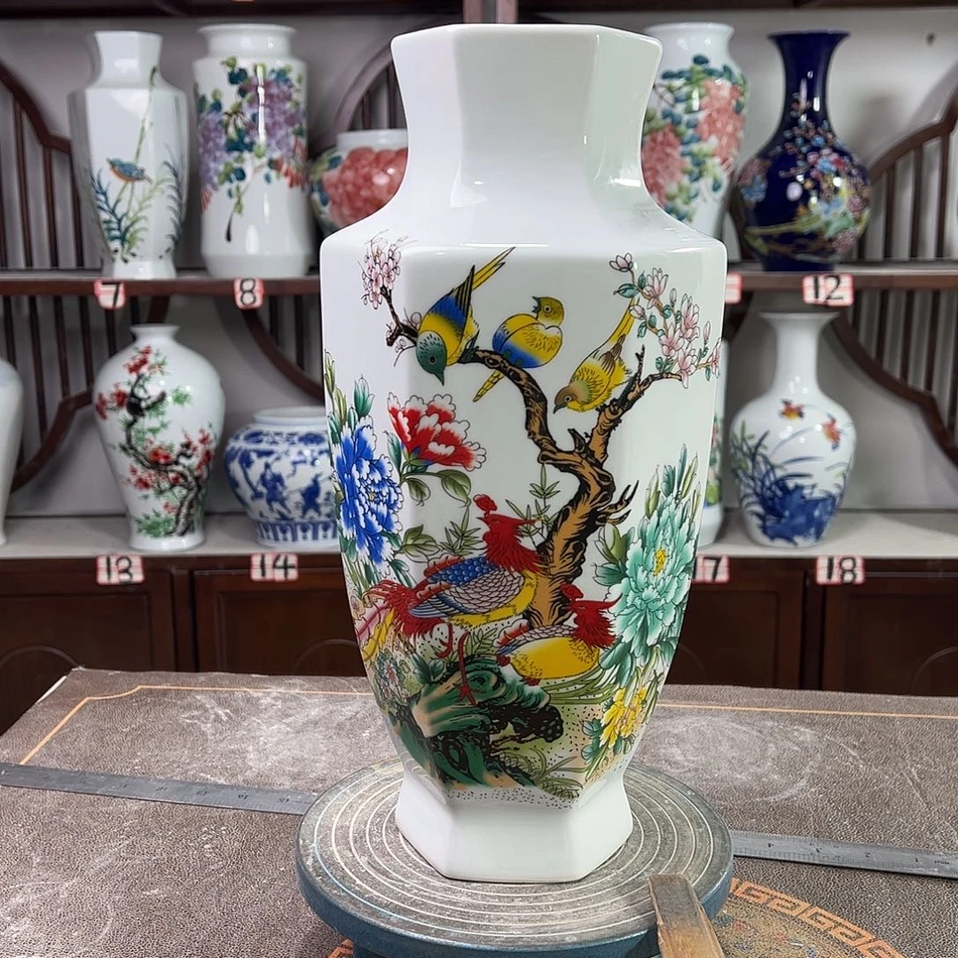 陶摆件景德镇陶瓷6牡丹