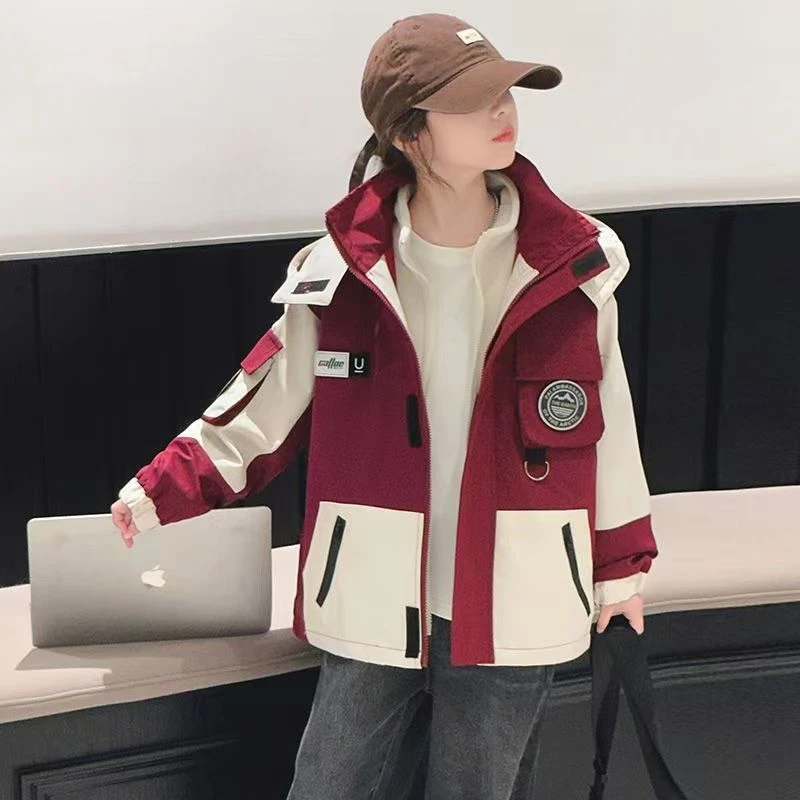 女童加厚外套冲锋衣秋冬2025新款儿童加棉加厚绒外套三合一棉服