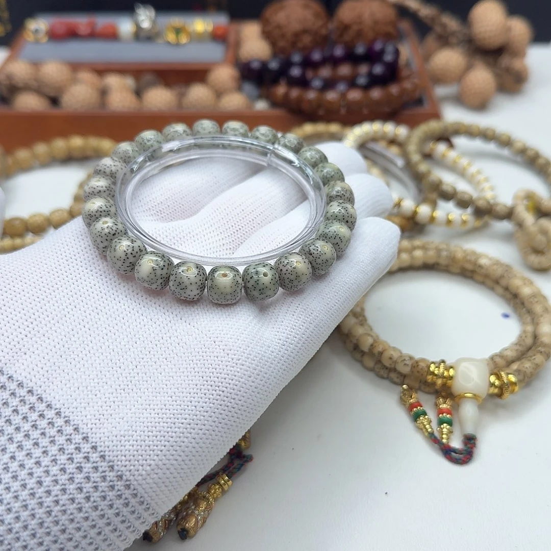 星月菩提手串2钻石青瓷石玉星月10左右单圈