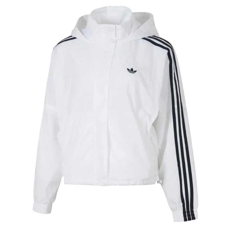adidas Originals三叶草女子3S WINDBREAKER梭织连帽外套JX1450