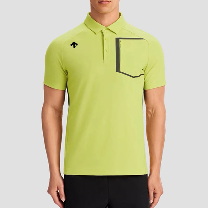 【商场同款】迪桑家夏季新款运动POLO衫男士无痕速干翻领短袖T恤