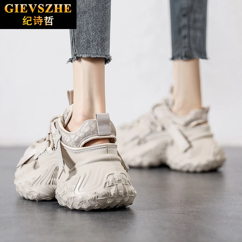 纪诗哲女鞋厚底增高包头凉鞋女夏季镂空透气老爹鞋休闲洞洞鞋子女