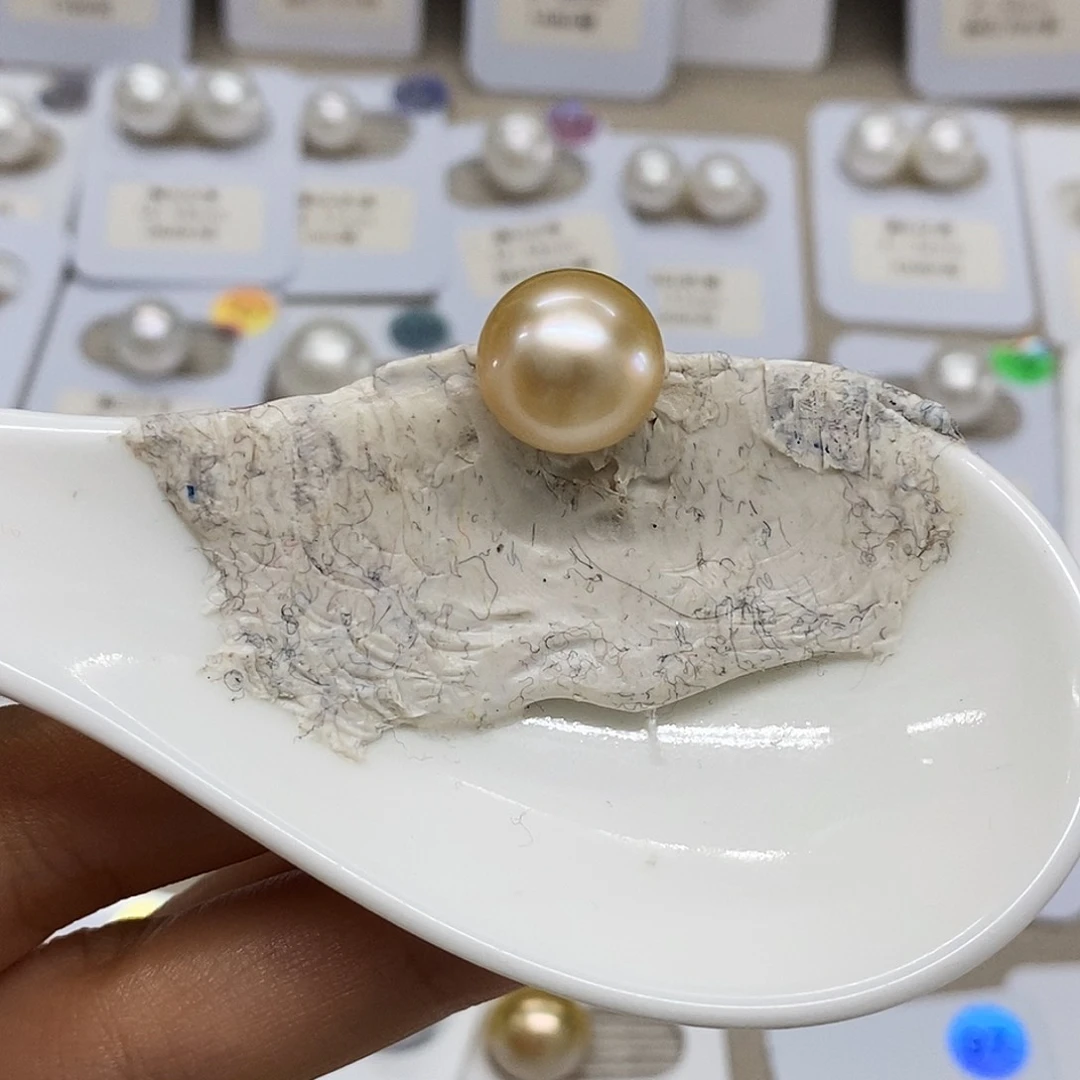 未镶嵌金珠12➕馒头海水珍珠