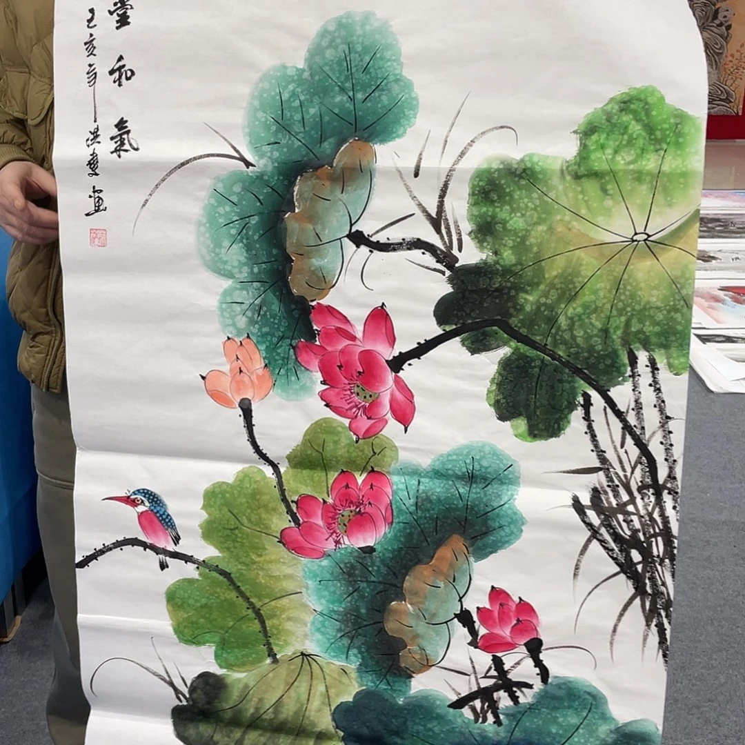 国画今天上午国画作品展示