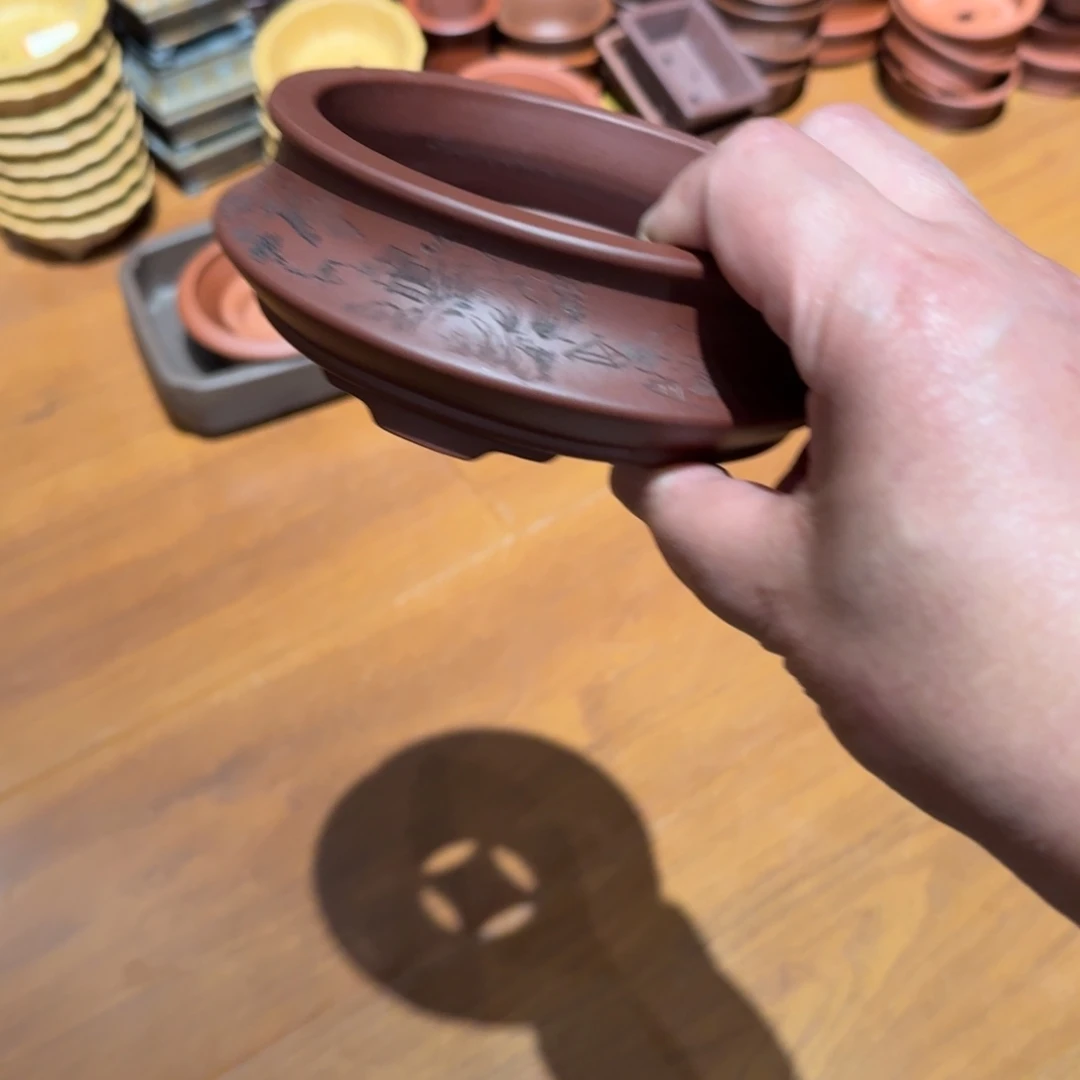 紫砂花盆原矿紫泥