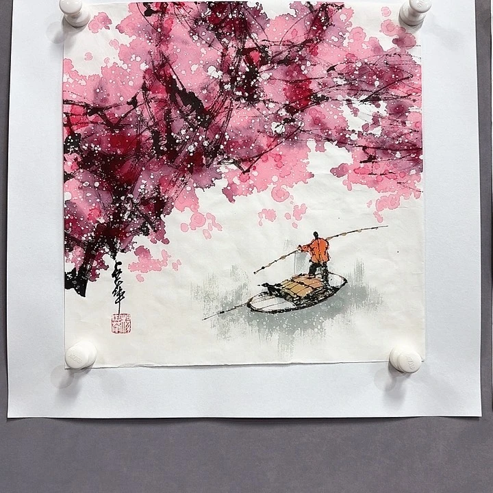 国画亲笔手绘放心去藏