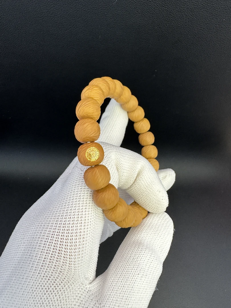 藏海造物 高品质原皮机雕手修拉丝云锦单标 全品无暇文玩猴头手串