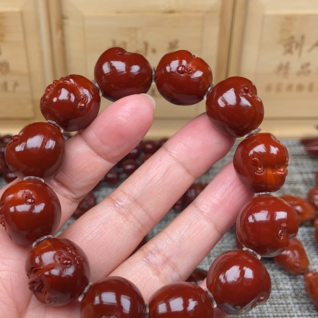 狼***道橄榄核吊坠百态19