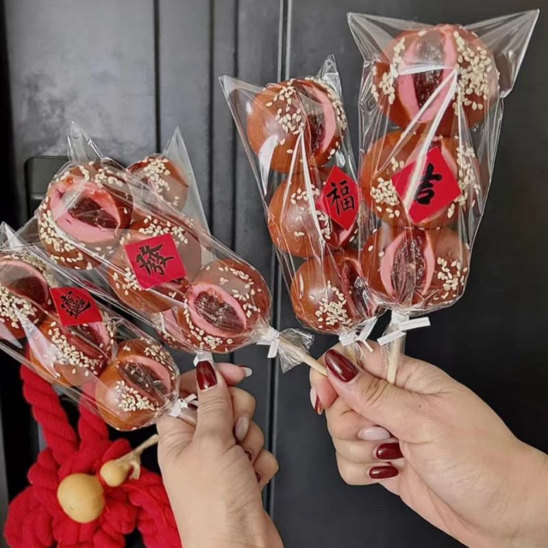 清真纯手工糖葫芦山楂夹心碱水面包串串