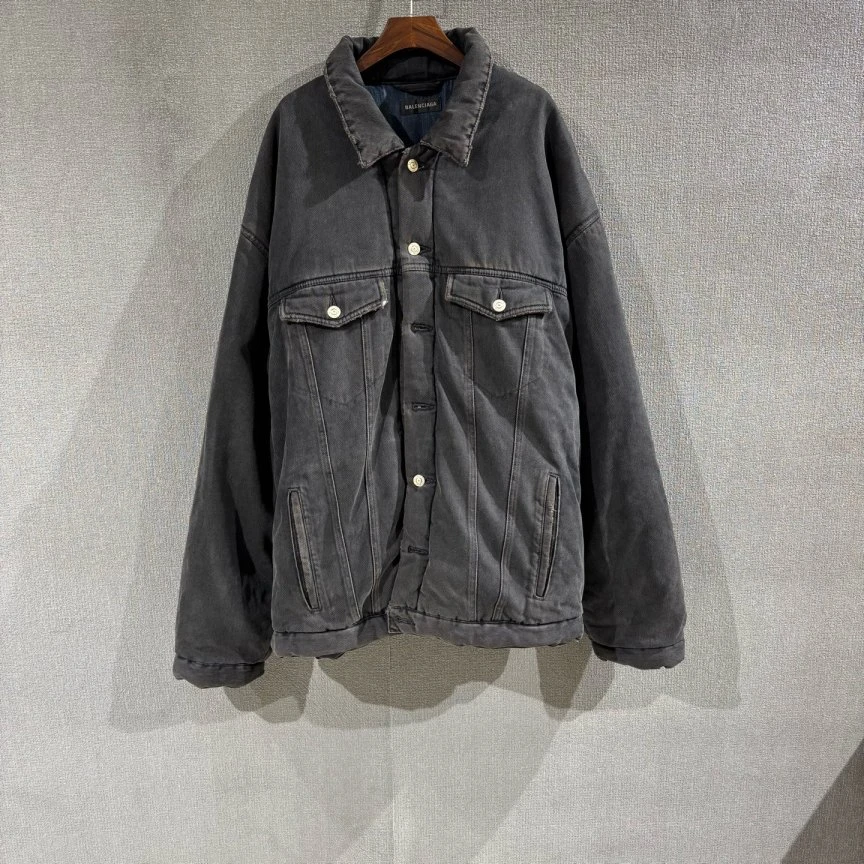 未使用 Balenciaga/巴黎世家 （pm）牛仔棉服外套 带吊46码/8198