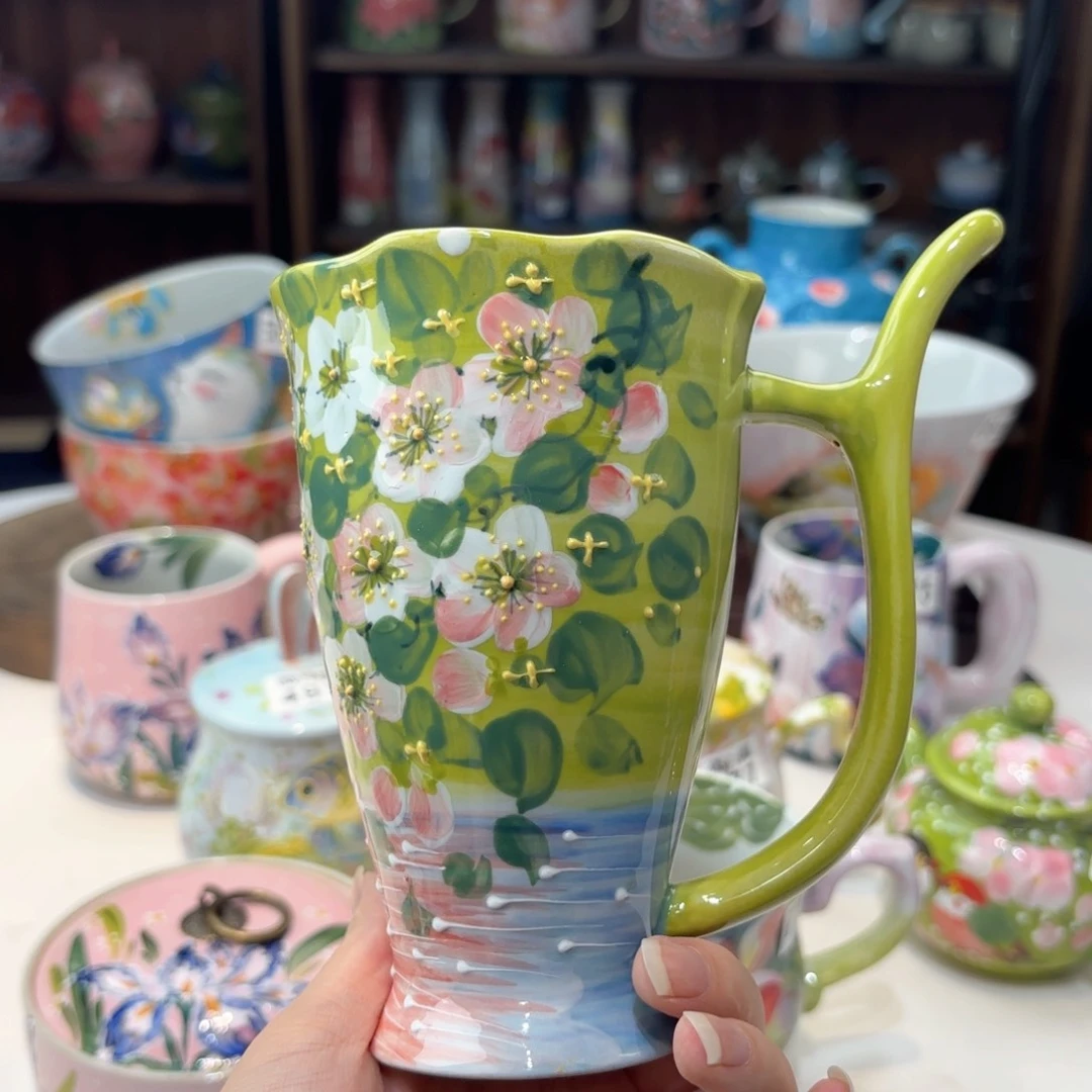 景德镇手绘高温釉下彩陶瓷茶具