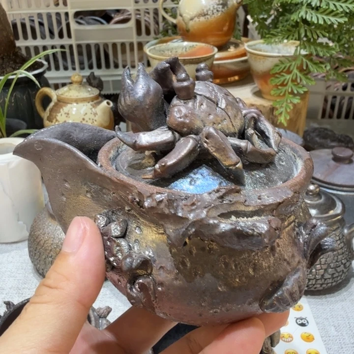 摆件柴烧福利心哦是的