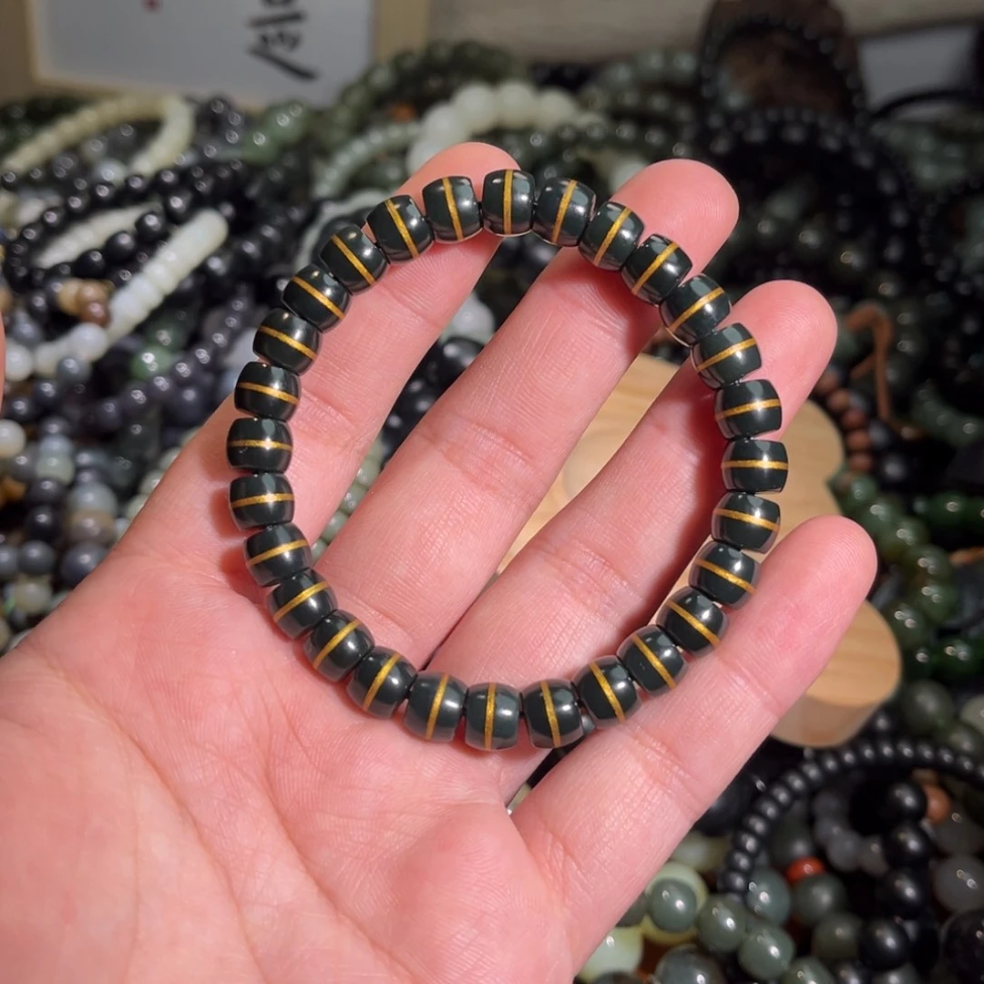 和田玉手链未镶嵌怪****5