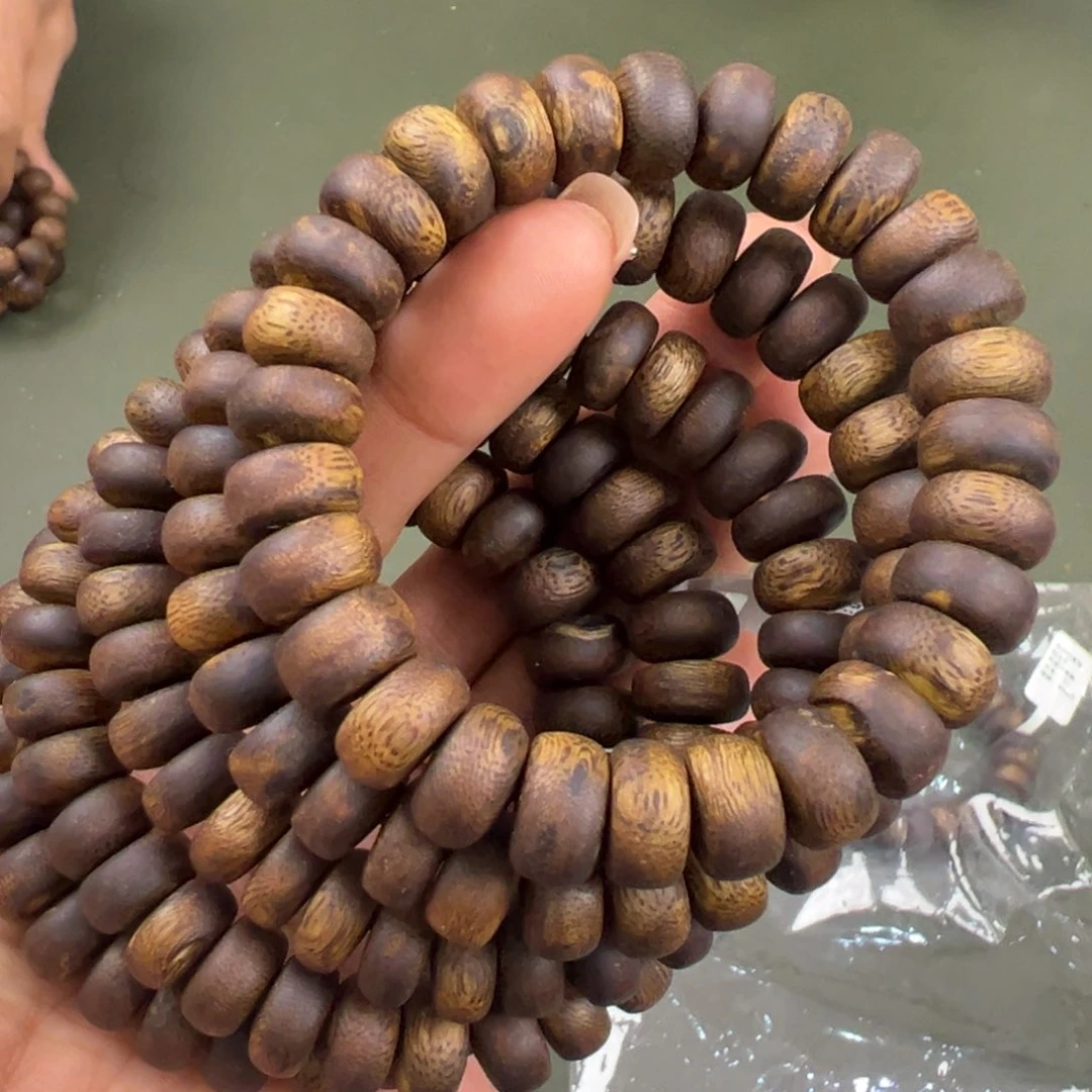 沉香手串张勺子算盘珠卡1.2/14g单圈多样性发一