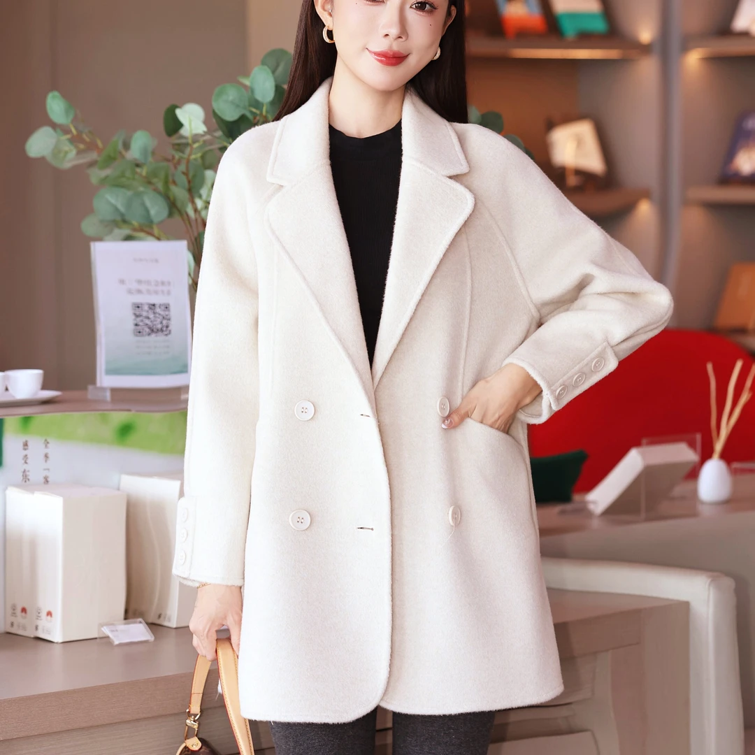 双面呢大衣2025新款  简单时尚 高端大气
