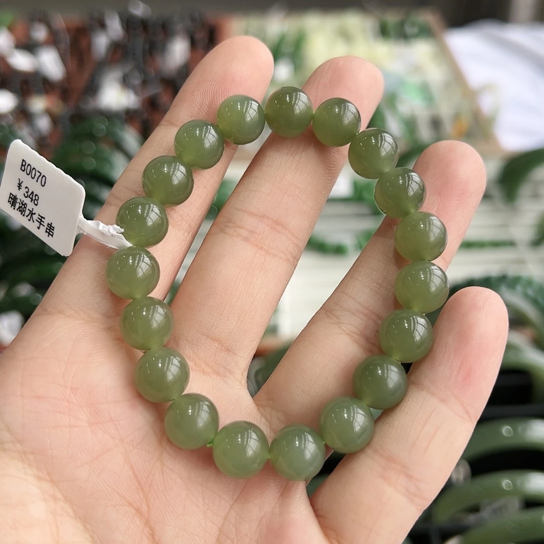 和田玉手串未镶嵌B0070