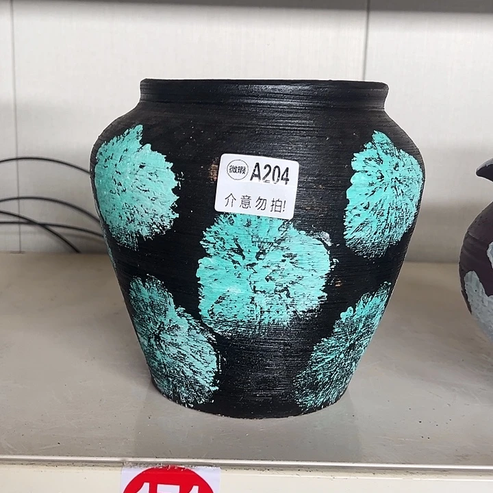 彩绘坛子高20口14默认打孔