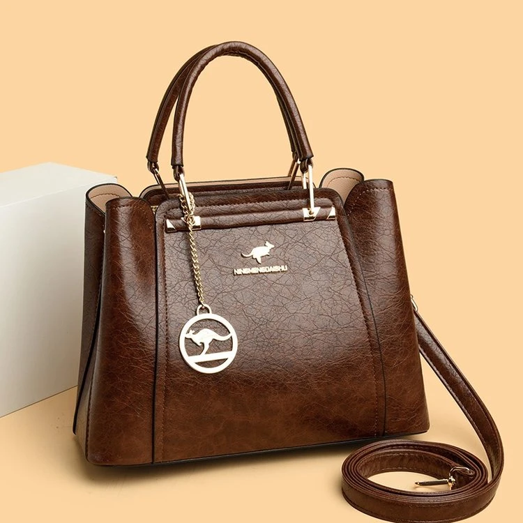 新款时尚简约单肩斜挎包5906 棕色