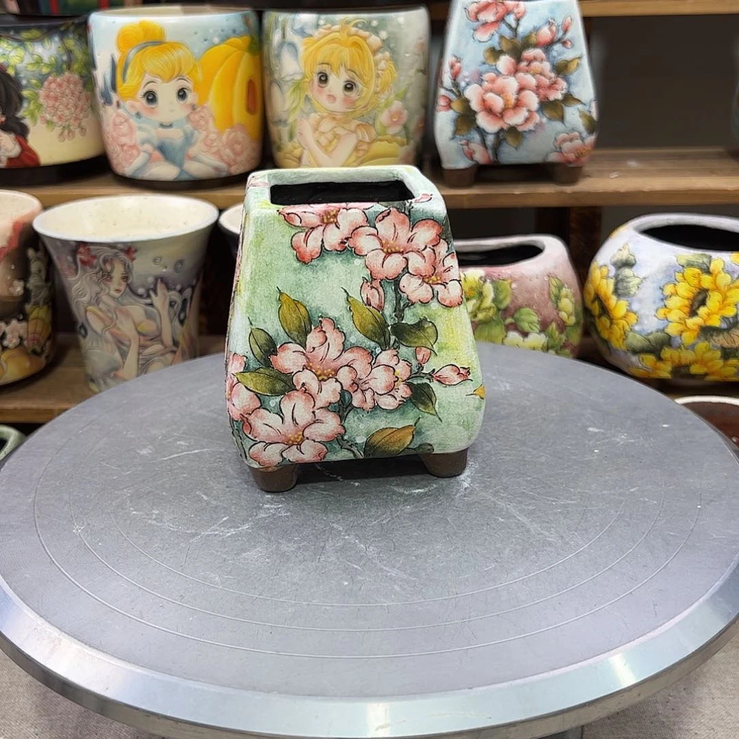 景德镇炫彩手绘口5高11