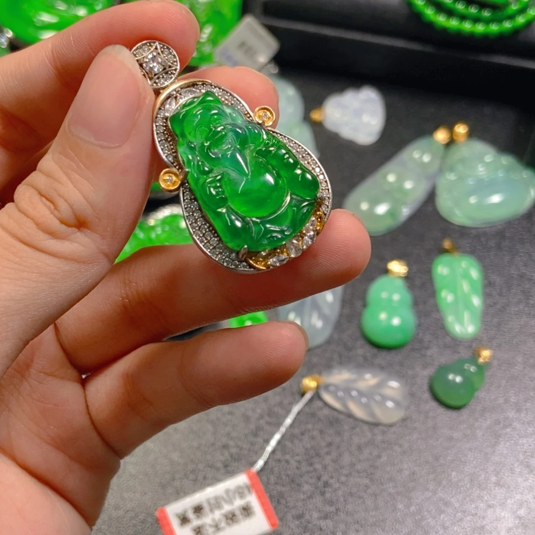 翡翠未镶嵌吊坠(不含链)