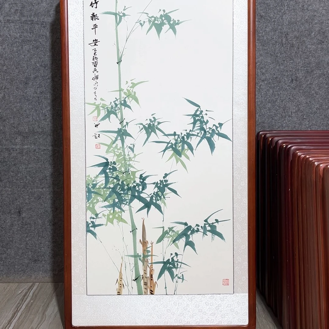 国画书画作品带框63×123
