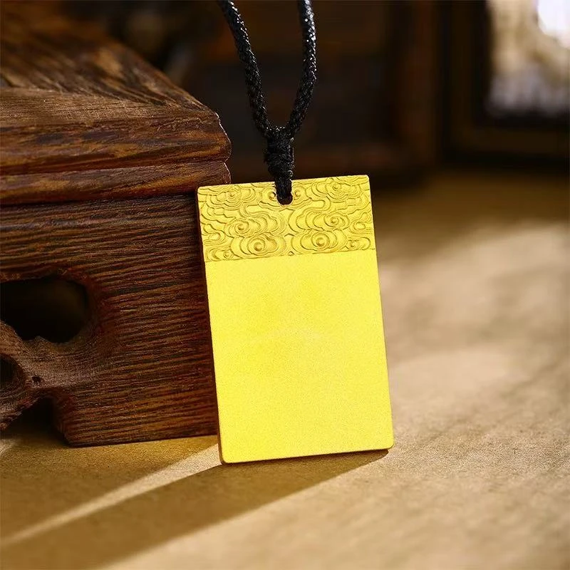 吊坠足银 平安无事牌吊坠百无禁忌吊坠999【】