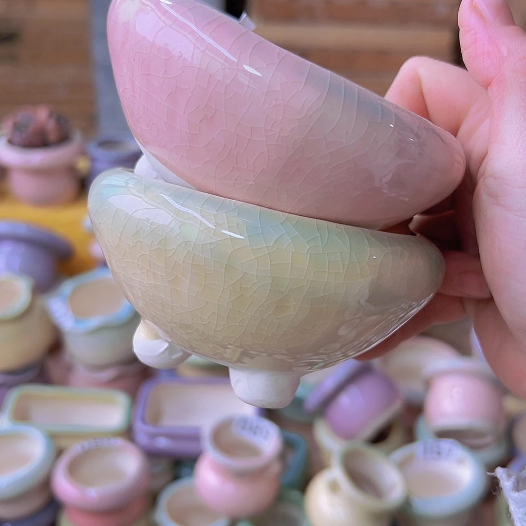 红陶陶瓷花盆当场满12包邮