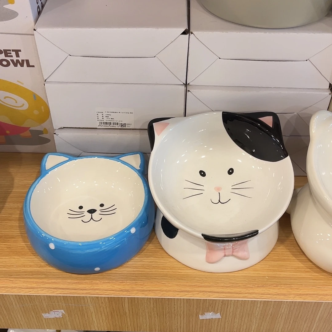 陶瓷猫碗一个高胶款