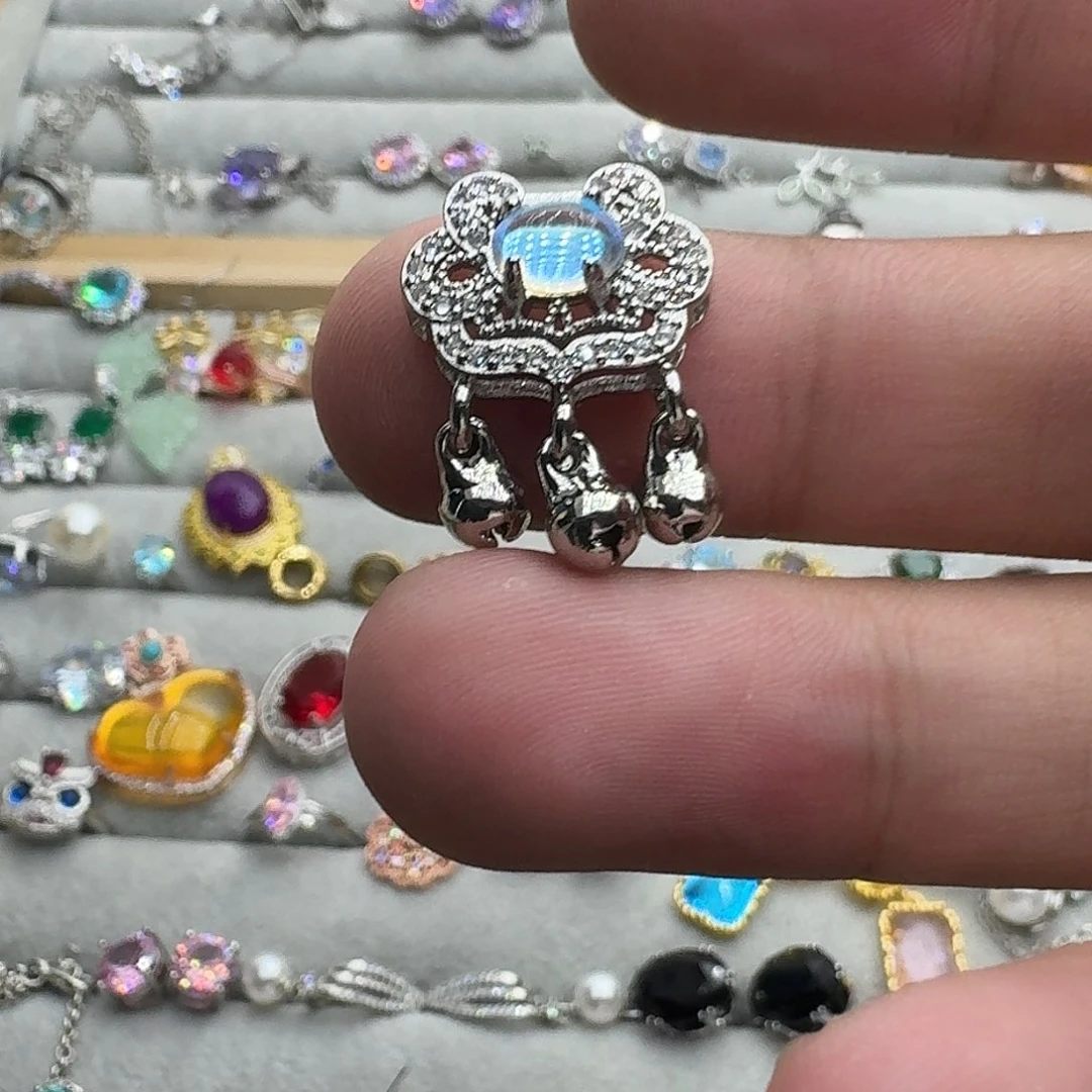 托帕石戒指银S925镶嵌