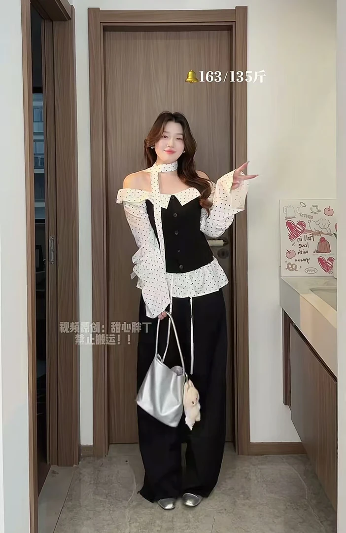 时尚套装高腰INS风辣妹风日式时尚套装小香风轻熟风