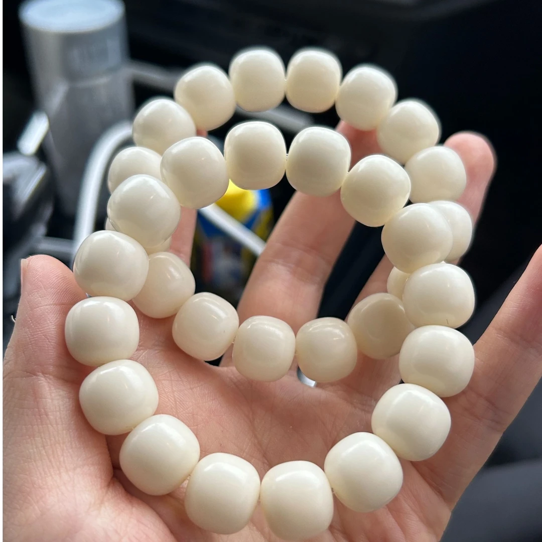天然菩提根干磨大高密桶珠13*14mm手串