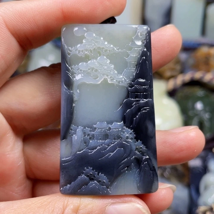 和田玉未镶嵌挂件