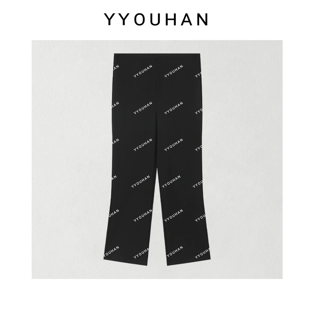 YYOUHAN 2025新款【纸皮裤】后腰刺绣超薄款百搭休闲裤 2506C3250